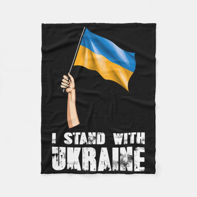 I Stand With Ukraine Ukrainian Pride 1  Fleece Blanket (Front)