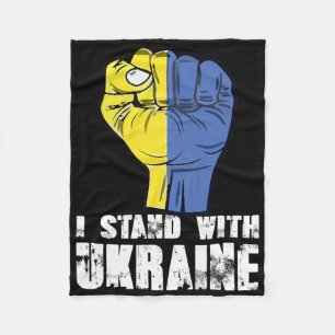 I Stand With Ukraine Ukrainian Pride 4 Fleece Blanket