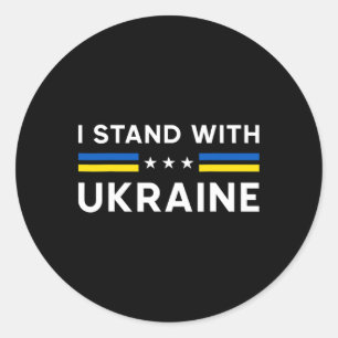 I Stand With Ukraine Ukrainian Pride Classic Round Sticker