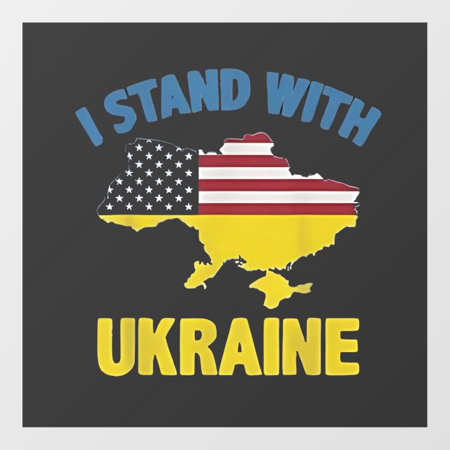 I Stand with Ukraine  Window Cling (Sheet)