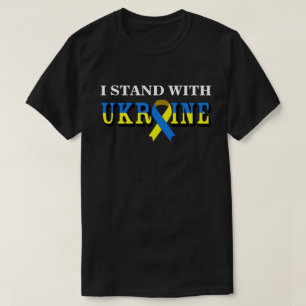 I STAND WITH UKRAINE with Peace Ribbon T-Shirt