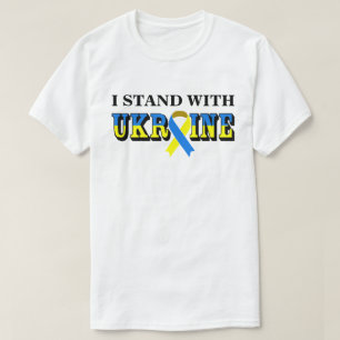 I STAND WITH UKRAINE with Peace Ribbon T-Shirt