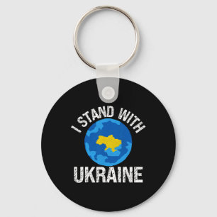 I Stand With Ukraine World Map Support Support Ukr Key Ring