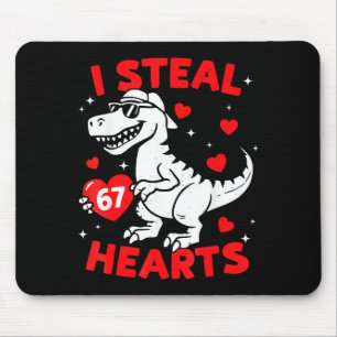 I Steal 67 Heart Dinosaur For Boys Girls Kids Vale Mouse Mat