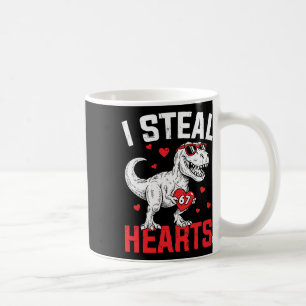 I Steal 67 Hearts Funny Six Seven Valentine Dinosa Coffee Mug