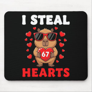 I Steal 67 Hearts Valentine’s Day 67 Meme 6 7 Capy Mouse Mat