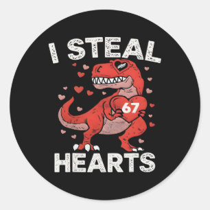 I Steal 67 Hearts Valentine’s Day 67 Meme 6 7 T Re Classic Round Sticker