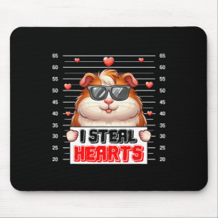 I Steal Cute Hearts Valentine Guinea Pig Sungles H Mouse Mat