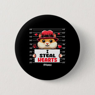 I Steal Cute Hearts Valentine's Day Hamster Owner 6 Cm Round Badge