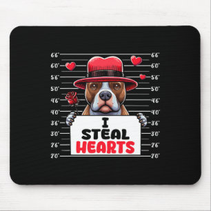 I Steal Cute Hearts Valentine's Day Pit Bull Owner Mouse Mat
