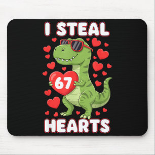 I Steal Hearts 67 Trex Kids Valentines Meme Six Se Mouse Mat