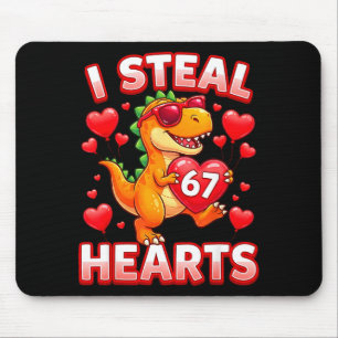 I Steal Hearts 67 Trex Kids Valentines Meme Six Se Mouse Mat