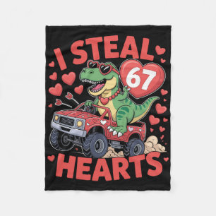 I Steal Hearts 67 Valentine’s Day 67 Meme 6 7 T-re Fleece Blanket