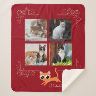 I Steal Hearts Custom Photo Sherpa Blanket