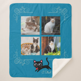 I Steal Hearts Custom Photo Sherpa Blanket