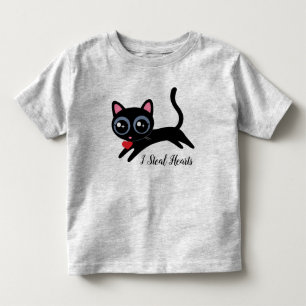 I Steal Hearts Cute Kitty Cat Gift Toddler T-Shirt