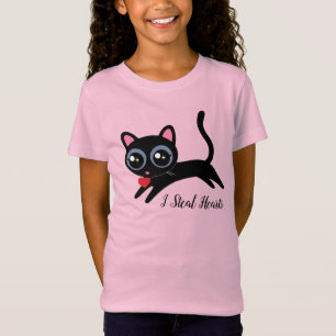 I Steal Hearts Cute Kitty T-Shirt
