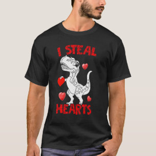 I Steal Hearts Cute Valentine's Day Dino Rex 1 T-Shirt