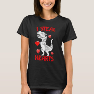 I Steal Hearts Cute Valentine's Day Dino Rex 1 T-Shirt