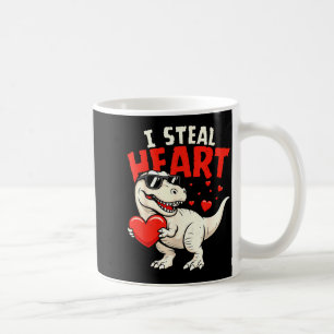 I Steal Hearts Dinosaur Valentines For Boys Girls Coffee Mug