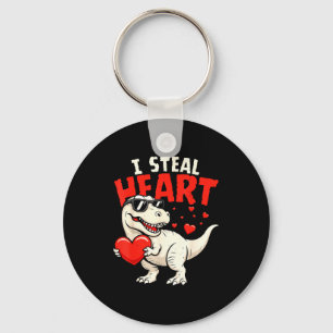 I Steal Hearts Dinosaur Valentines For Boys Girls  Key Ring