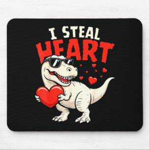 I Steal Hearts Dinosaur Valentines For Boys Girls Mouse Mat