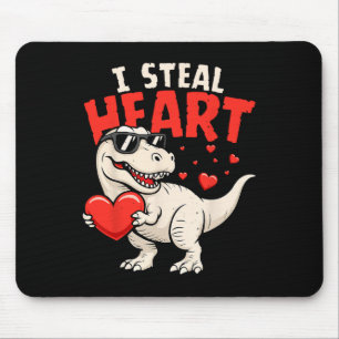 I Steal Hearts Dinosaur Valentines For Boys Girls  Mouse Mat