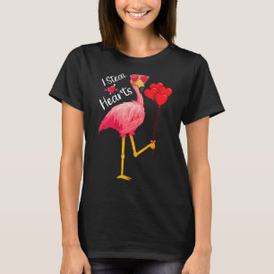 I Steal Hearts Flamingo Valentine's Day Quotes T-Shirt
