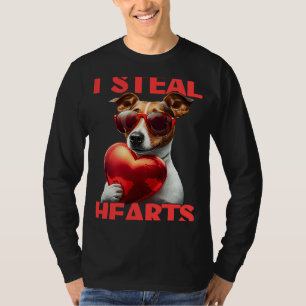 I Steal Hearts Jack Russell Terrier Valentines T-Shirt