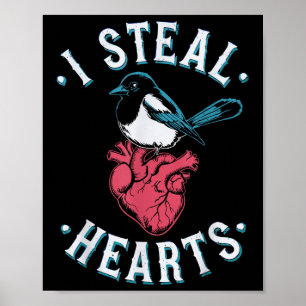 I Steal Hearts, Magpie Anatomical Heart Goth Valen Poster