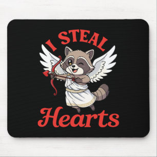 I Steal Hearts Raccoon Cupid Valentine Day Funny A Mouse Mat