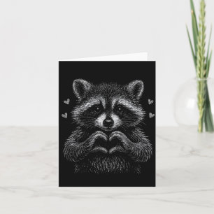 I Steal Hearts Raccoon Valentines Racoon Meme Grap Card