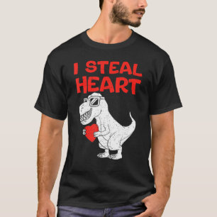 I Steal Hearts Shirt Dinosaur T rex Valentines Day