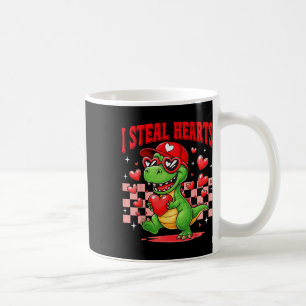 I Steal Hearts T-rex Dino By Boy Valentines Toddle Coffee Mug