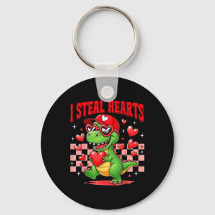I Steal Hearts T-rex Dino By Boy Valentines Toddle Key Ring