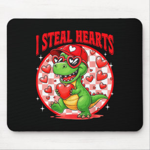 I Steal Hearts T-rex Dino By Boy Valentines Toddle Mouse Mat