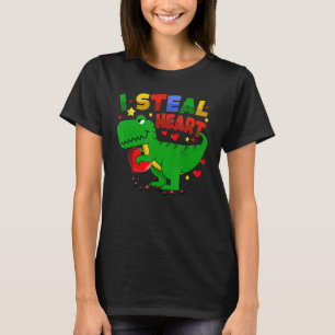 I Steal Hearts T Rex Dinosaur Heart Valentines Day T-Shirt