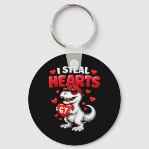I Steal Hearts T Rex Valentine’s Day 67 Meme 6 7 B Key Ring