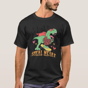 I Steal Hearts Trex Love My Heart Leopard Dinosaur T-Shirt