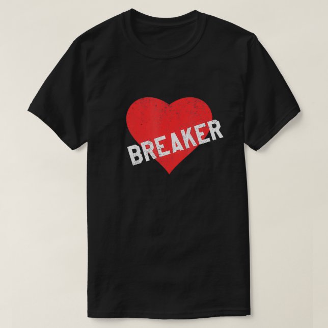I Steal Hearts Valentines Day Heart Breaker Boys V T-Shirt (Design Front)