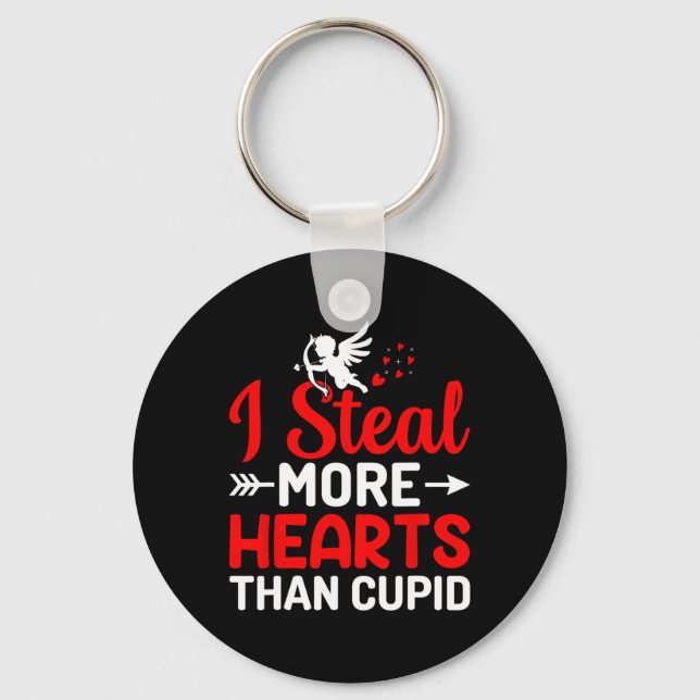I Steal More Hearts Than Cupid  Key Ring (Front)