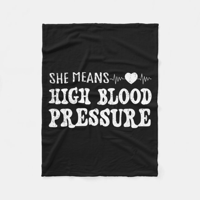 I Still Give Him Butterflies, She Means High Blood Fleece Blanket (Front)