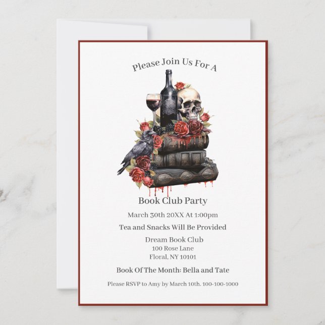 I Still Read Fairy Tales.... Book Club Invitation (Front)