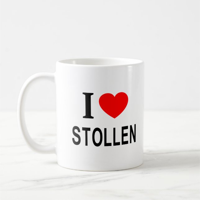 I ❤️ STOLLEN I LOVE STOLLEN I HEART STOLLEN COFFEE MUG (Left)