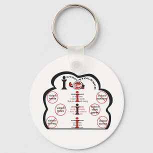 I Stop Violence Key Chain Set