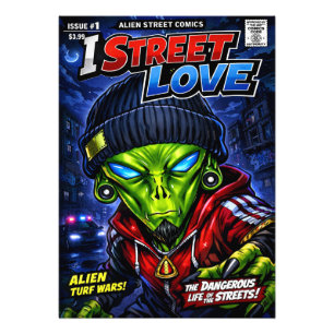 I Street Love – Urban Alien Comic Cover Art Photo Print