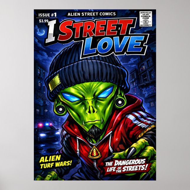 I Street Love – Urban Alien Comic Cover Art Poster (Front)