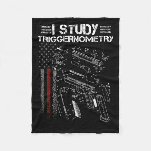 I Study Triggernometry Gun Veteran Christmas  Fleece Blanket