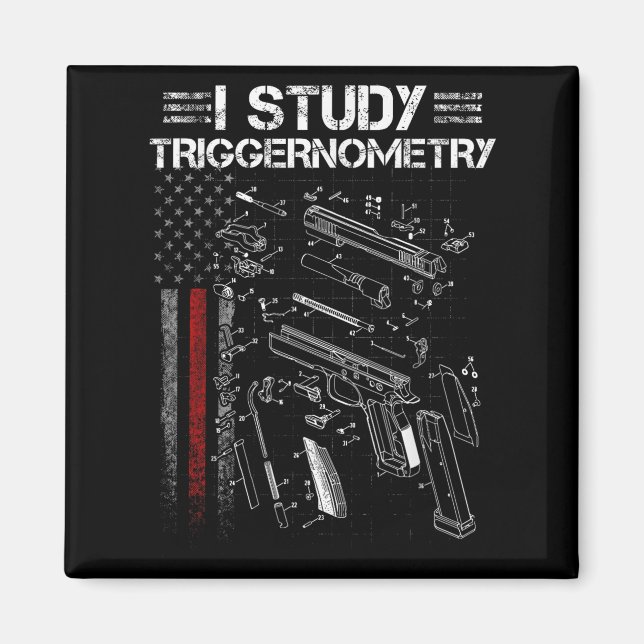 I Study Triggernometry Gun Veteran Christmas  Magnet (Front)