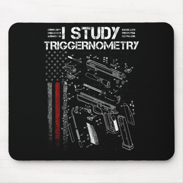 I Study Triggernometry Gun Veteran Christmas  Mouse Mat (Front)